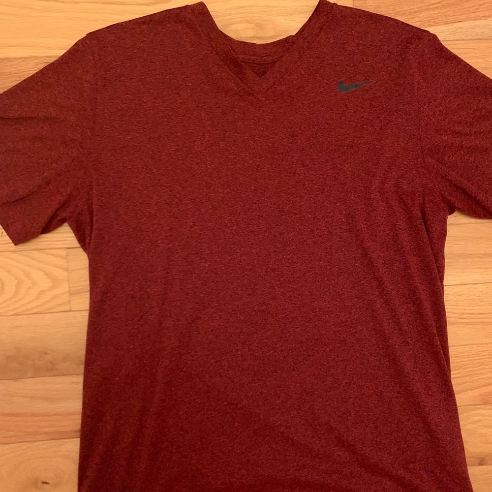 Men’s Nike Red Dri-Fit V Neck T-shirt